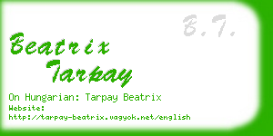 beatrix tarpay business card